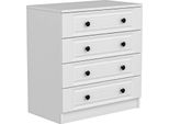 Dmora Cassettiera Gardo 42X72X77H Cm Bianco, 7 Cassetti Apertura Scorrevole