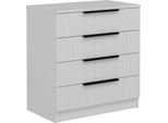Dmora Cassettiera Vicente 42X72X77H Cm Bianco, 7 Cassetti Apertura Scorrevole