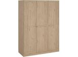 Dmora Guardaroba 3 Ante Gener 61.69X147 Cm Marrone Rovere, Appendiabiti 3 Ante