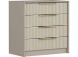 Dmora Cassettiera Fanoos 45X72X77H Cm Grigio Cemento, 7 Cassetti Apertura Scorrevole