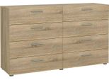 Dmora Credenza Phethai 40X140X81.7H Cm Marrone Quercia, 8 Cassetti Apertura Scorrevole