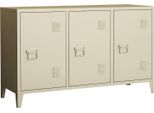 Dmora Credenza Cocullo 40X120X73H Cm Bianco Panna, Apertura Battente 6 Vani