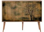Dmora Credenza Haratan 36X120X90H Cm Marrone Quercia, Apertura Battente 5 Vani