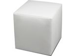 Talamo Italia Pouf Accumoli 40X40X42H Cm Bianco, Bianco Forma Cubica Italy