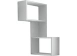 Dmora Mensola Putrajaya 20X47X85.5H Cm Bianco Bianco, 3 Ripiani