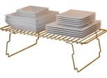 Dmora Mensola Usagi 42X15X19H Cm Oro Oro, Un Ripiano