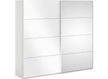 Dmora Guardaroba 2 Ante Catalina 60.8X220.4H Cm Bianco Bianco Lucido, Appendiabiti 2 Ante