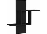 Dmora Mensola Lozen 20X64X70H Cm Nero Antracite, 2 Ripiani