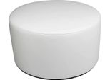 Talamo Italia Pouf Anacapri 79X79X42H Cm Bianco, Bianco Forma Cilindrica Italy