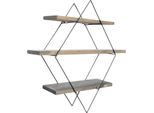 Dmora Mensola Rozasanina 14X60X60H Cm Marrone Noce, 3 Ripiani