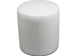 Talamo Italia Pouf Lisboa 40X40X42H Cm Bianco, Bianco Forma Cilindrica Italy