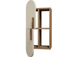 Dmora Mensola Nesat 22X35X60H Cm Marrone Noce, 4 Ripiani Colore Struttura Bianco
