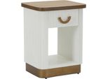 Dmora Comodino Fagends 40X48X62H Cm Bianco, Un Cassetto Apertura Scorrevole