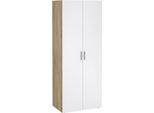 Dmora Guardaroba 2 Ante Argor 78.7X200.9H Cm Marrone Quercia, Appendiabiti 5 Ripiani