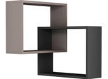 Dmora Mensola Fiandra 60X68X68H Cm Beige Beige, 3 Ripiani Colore Struttura Nero