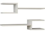 Dmora Mensola Domingo 22X75X17.5H Cm Bianco Bianco, Un Ripiano