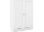 Dmora Scarpiera Sanba 28.3X79X107.2H Cm Bianco, 2 Ante 6 Vani
