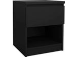 Dmora Comodino Scolastica 40X40.4X49.5H Cm Nero, Un Cassetto Apertura Scorrevole