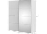 Dmora Guardaroba 2 Ante Seraphin 60.8X220.4H Cm Bianco, Appendiabiti 2 Ante