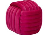 Dmora Pouf Bozzente 45X45X45H Cm Rosa, Rosa Forma Cubica