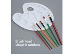 Set Di Pennelli Per Pittura Tavolozza 6 Pezzi Di Pennelli E 1 Pezzo Di Plastica Vassoio Kit Di Pittura D'arte Per Acquerello Olio Acrilico Guazzo