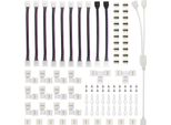 95Pcs 5050 Led Strip Connector Kit, T-Shape & L-Shape Strip Jumper, Connettore Led, Connettore Del Cavo, Strumento Terminale Di Collegamento