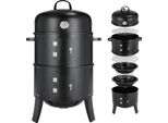 Forno Affumicatore, Barbecue Affumicatore 3 In 1, Altezza 80 Cm, Con Maniglie