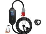 Caricabatterie Portatile Per Veicoli Elettrici, Potenza 11 Kw, Controllo Intelligente App, 11Kw Tipo 2 5M