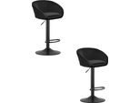 Hocker Orientale - Velluto Nero / Base Nera X 2
