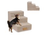 Scaletta Per Cani, Per Animali Malati E Anziani, Ausilio Per L'ingresso, Rampa, 3 Gradini, Beige