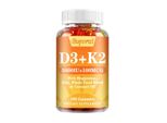 Vitamina D3 + K2 (5000IU + 100Mcg) (100 Orsetti Gommosi) Integratore Alimentare, Ossa, Muscoli, Sistema Immunitario