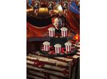 Halloween Cake Stand 3 Tiers Party Decoration Scary Pumpkin Skull Designs Ghostly Atmosphere Spooky Look, Colore: Rosso