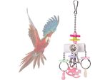 Pappagallo Giocattolo, Blocco Multicolore Timpano Cacatua Masticare Appeso Giocattolo Gabbia Pappagalli Animali Per Animali Domestici