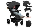 Passeggino Lionelo Mira Fino A 22 Kg, Ruote Girevoli A 360°, Filtro UPF50+, Cappottina Impermeabile Xxl Grigio