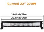 Striscia Luminosa A Led Da 22 Pollici, Luminosità 270W, Angolo Di Emissione Combinato, 22 Pollici 270W Senza Filo