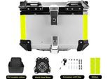 Valigia Da Moto In Alluminio Cnc, Capacità 65L, Rimovibile E Impermeabile, 65L Argento
