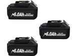 Batteria Ricaricabile Per Utensili Elettrici, Tensione 18V, Capacità 6,0Ah, 6,0AH-3 Pezzi