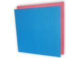 Tappeto Da Ginnastica 100X100 Cm, Rosso-Blu, Schiuma Eva
