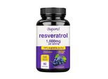 Resveratrolo 1000 Mg (120 Capsule Vegetali) Integratore Alimentare, Cervello, Nervi, Cuore, Concentrazione Mentale