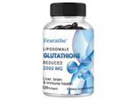 Glutatione Liposomiale 2000Mg (120 Capsule) Integratore Alimentare, Fegato, Disintossicazione, Cervello, Sistema Immunitario, Nervi