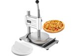 Vevor Pressa Manuale Per Pizza 241,3 Mm, Pressa Per Pane In Acciaio Inox, Pressa Per Chapati Commerciale, Formatrice Di Spessore 5 Mm Con Manico E 100 Pezzi. Carta Pergamena, Rotolo Di Pasta Per Pizza