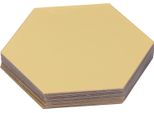 4 Set Specchio Wall Sticker Acrilico Hex Removable Decor Decal Background Home Decoration12.6Cm Oro