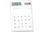 Calcolatrice A Energia Solare Touch Screen 8 Cifre Display Lcd Portatile Trasparente Per Ufficio Scuola Casa Bianco