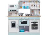 Succebuy Cucina Giocattolo Per Bambini, Set Cucina Giocattolo In Legno Con Luci E Suoni. Cucina Per Bambini Con Gelatiera, Forno, Lavello, Microonde, Frigorifero, Posate E Accessori Per La Frutta Per Bambini Dai 3 Agli 8 Anni
