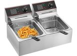 Friggitrice Commerciale, Doppia Vasca, Capacità 6L X 2, Tipo A (12L), Doppia Vasca