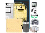 Kit Di Coltivazione Idroponica Per Interni, Luce Di Coltivazione A Led, Filtro A Carbone, Set Completo, Kit 60X60X120Cm