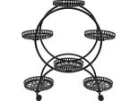 Supporto Per Piante, Design A 4 Livelli, Facile Da Spostare, Nero
