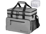 Borsa Frigo, Capacità 48 Lattine, Isolamento A Prova Di Perdite, Grigio