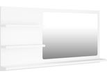 Vidaxl Specchio Da Bagno Bianco 90X10,5X45 Cm Materiale A Base Di Legno