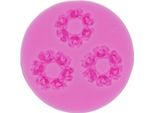 Stampo Per Fondente In Silicone, 3X Rosari, Circa 6,8X6,8X1 Cm